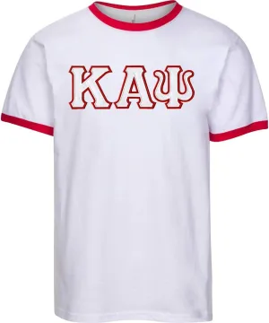 Kappa Alpha Psi Embroidered Twill Letter Ringer T Shirt