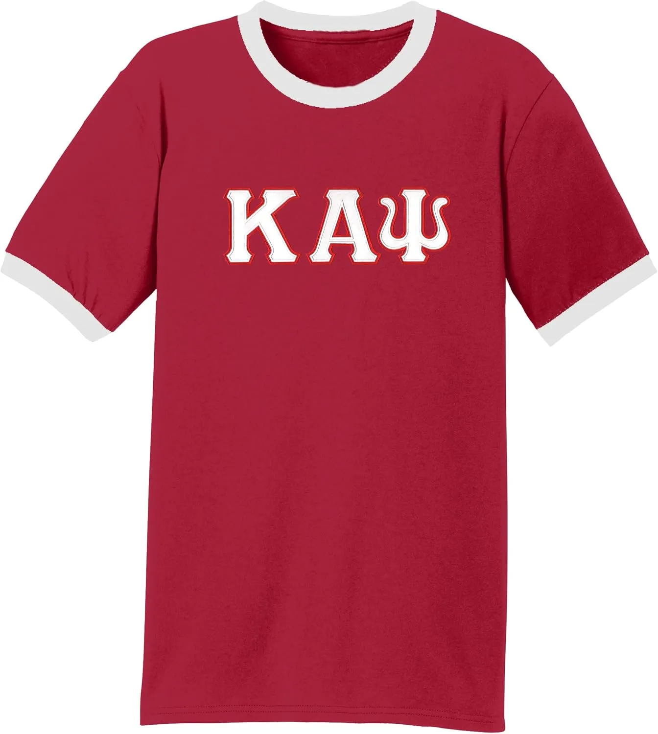 Kappa Alpha Psi Embroidered Twill Letter Ringer T Shirt