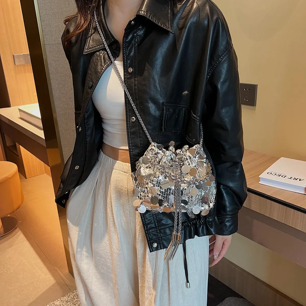 KARRESLY Evening Bag Bling Purse Shimmering Sequins Clutch Purses for Women Wedding Party Cocktail Prom Dinner