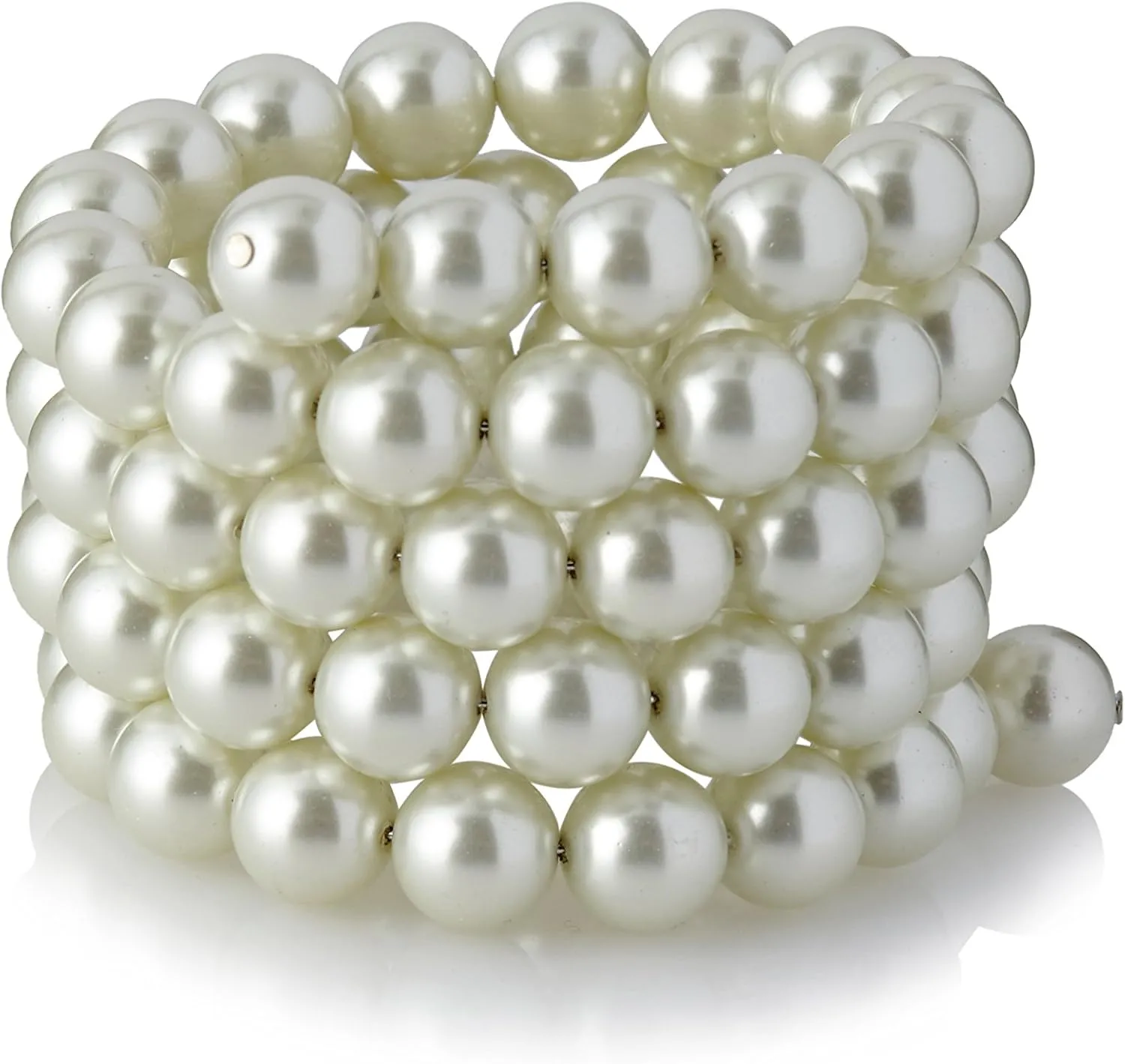 Kenneth Jay Lane Faux Pearl Coil Bangle