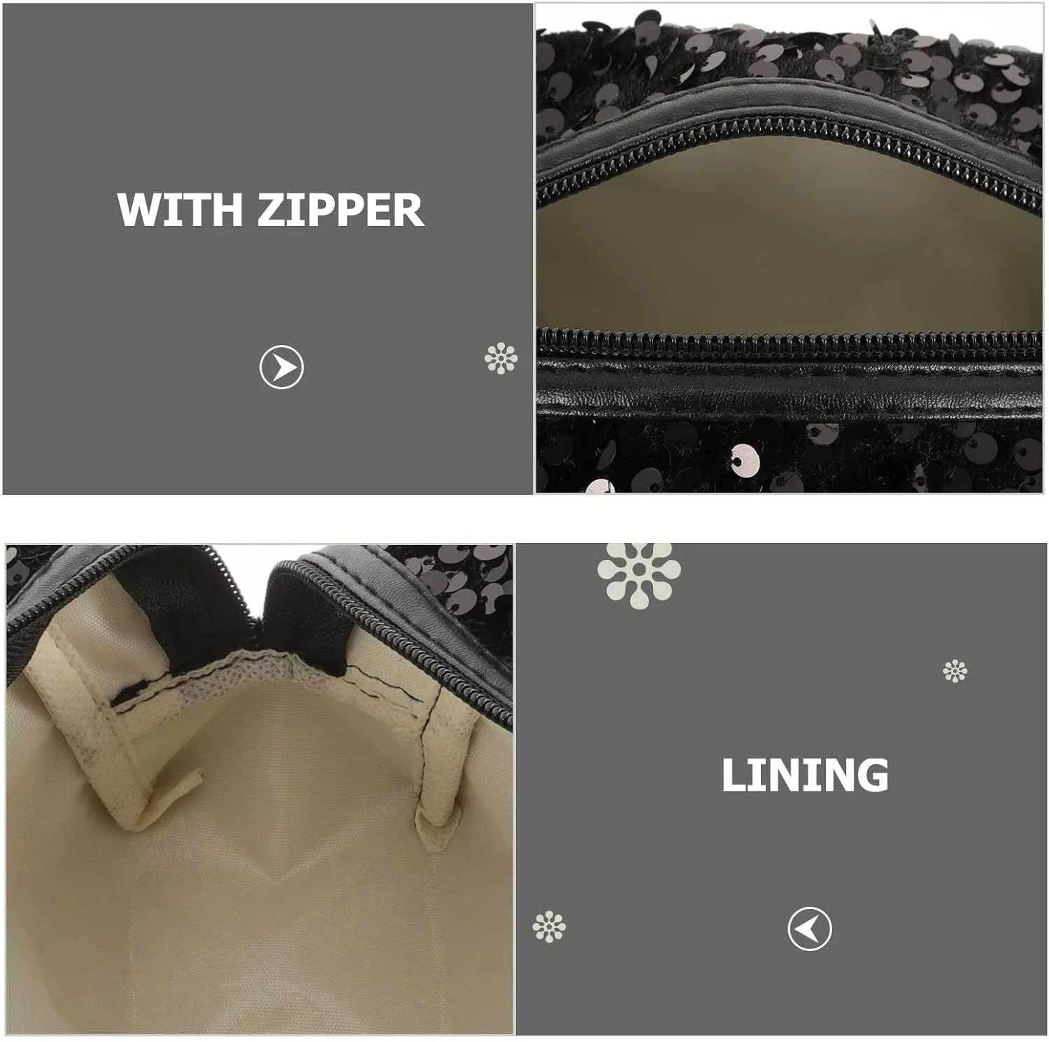KESYOO 1pc Sequin Cosmetic Bag Sparkling Makeup Bag Toiletry Bag for Women Small Cosmetic Organizer Cosmetic Organizer Bag The Tote Bag Makeup Handbag Oxford Cloth Sequins Miss Makeup Set
