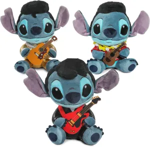 Kidrobot Disney Stitch Elvis Phunny Plush Toys 3pk Set- Officially Licensed Collectible Lilo & Stitch Stuffed Animals, 3 Stitch Plushies in Elvis Gold Suit, Black Jumpsuit, Hawaiian Shirt, 7.5 Inch