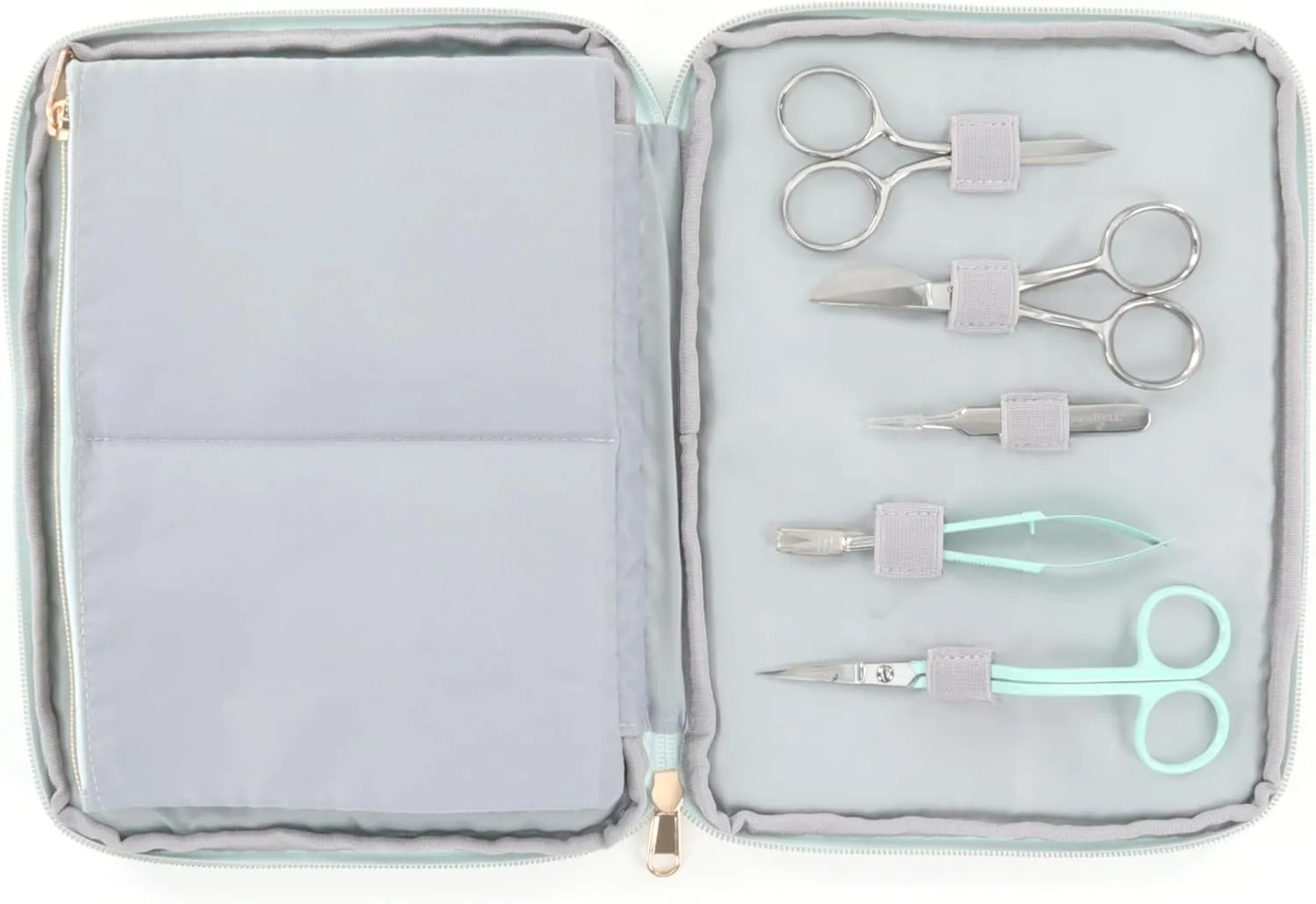 Kimberbell Scissor Case - Quilted Mint Storage for Scissors & Rotary Cutters, Travel-Friendly Sewing Organizer, Sewing Supplies, Craft Bag for Embroidery