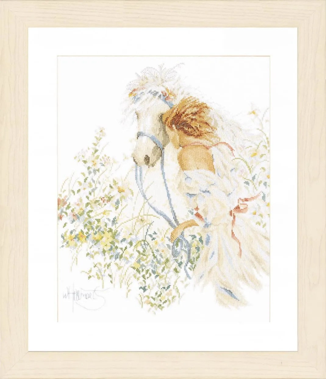 Lanarte Vervaco Counted Cross Stitch Kit Horse and Flowers