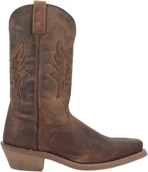 Laredo Mens Nico Embroidered Square Toe Pull On Casual Boots Mid Calf - Brown