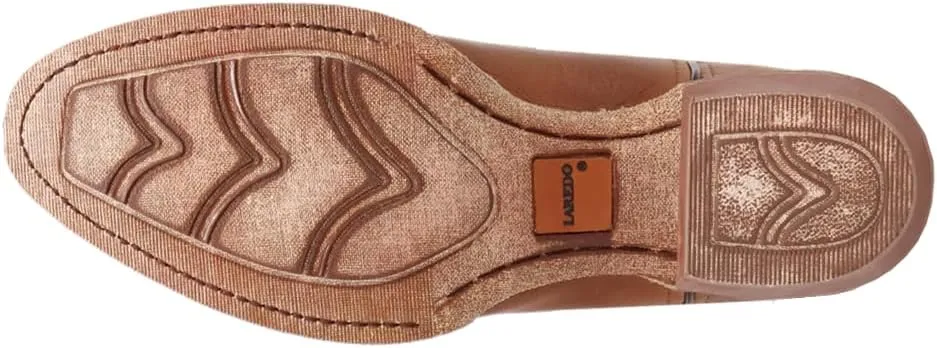 Laredo Mens Novak Embroidered Round Toe Pull On Casual Boots Mid Calf - Brown