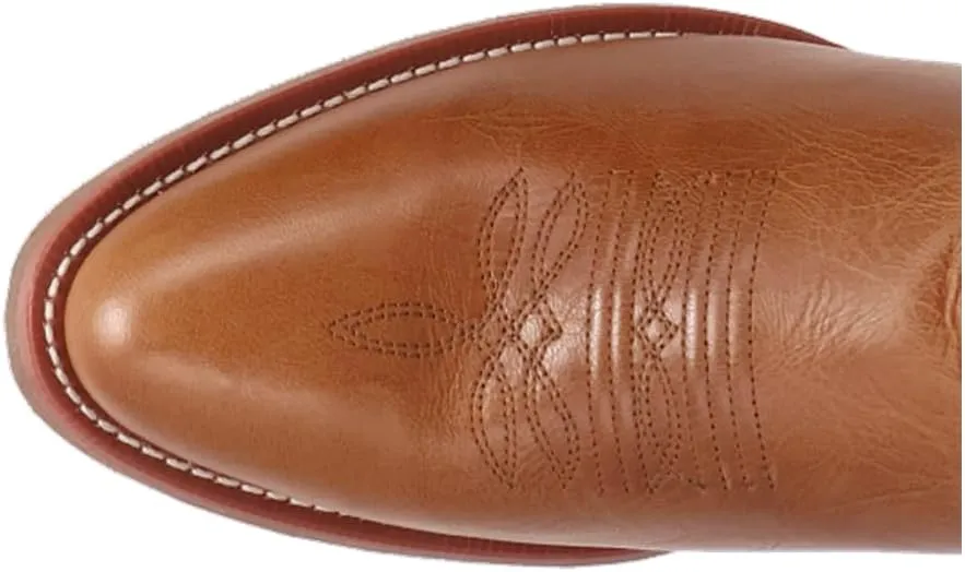 Laredo Mens Novak Embroidered Round Toe Pull On Casual Boots Mid Calf - Brown