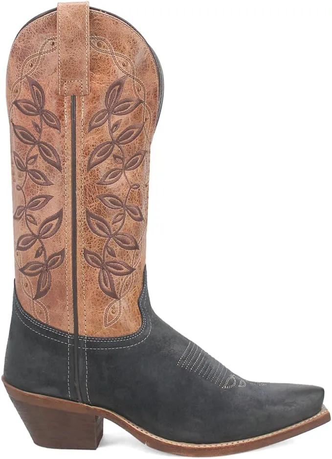 Laredo Womens Kama Embroidered Snip Toe Casual Boots - Brown