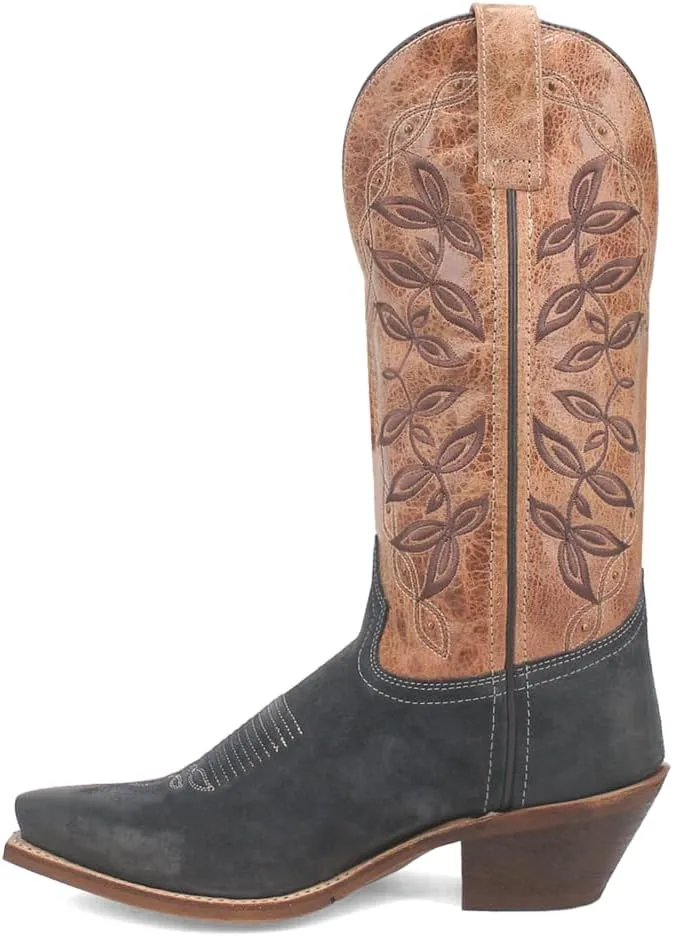 Laredo Womens Kama Embroidered Snip Toe Casual Boots - Brown