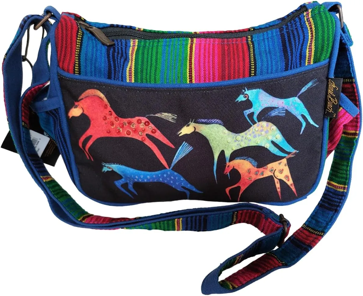 Laurel Burch Dancing Horses Crossbody Bag (Multi)