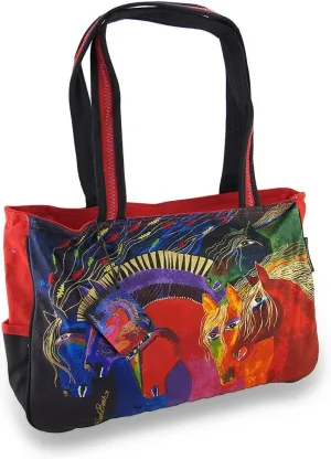 Laurel Burch Wild Horses of Fire Medium Tote Bag