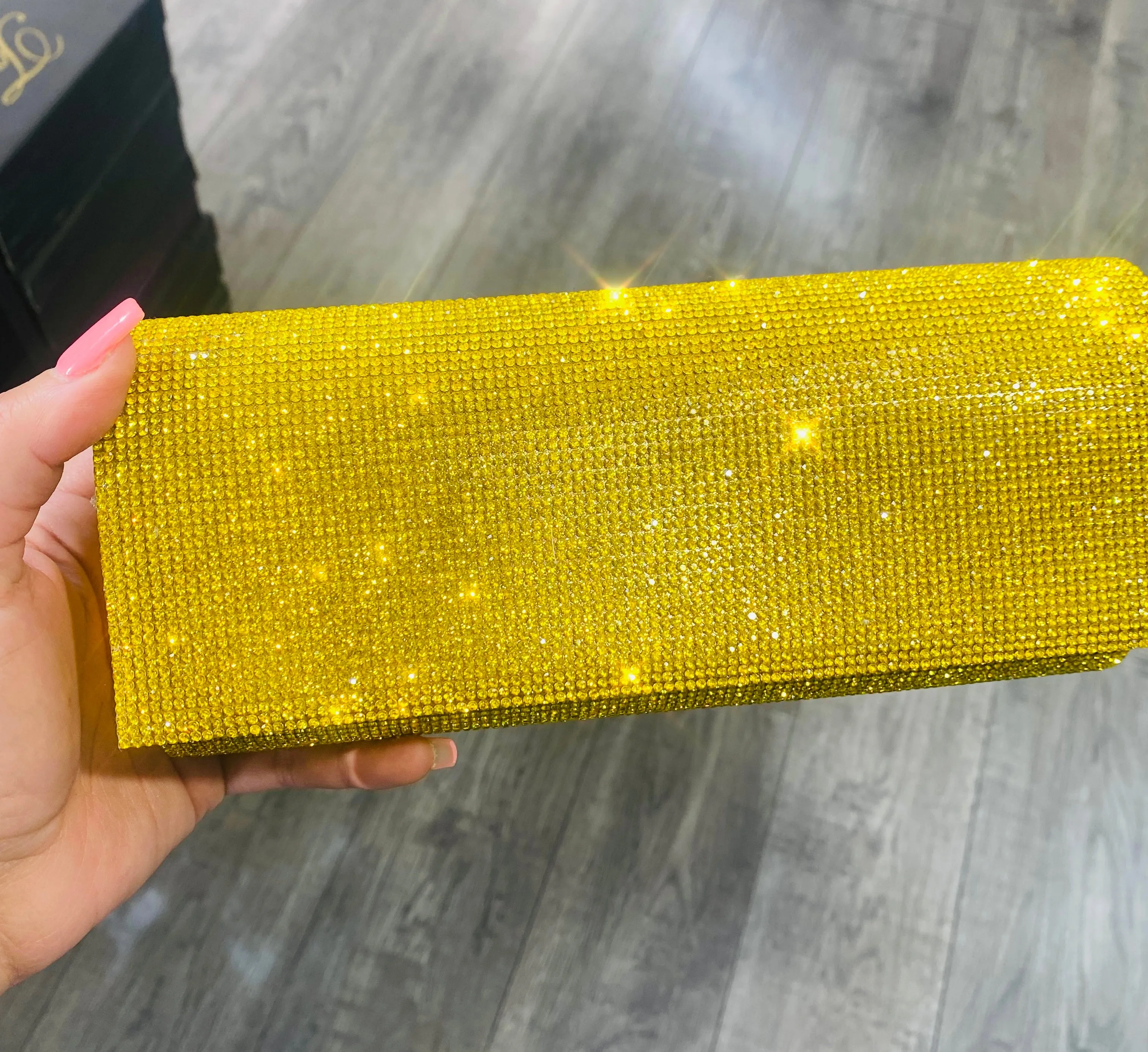 🍋Lemon Yellow Rhinestone Clutch🍋