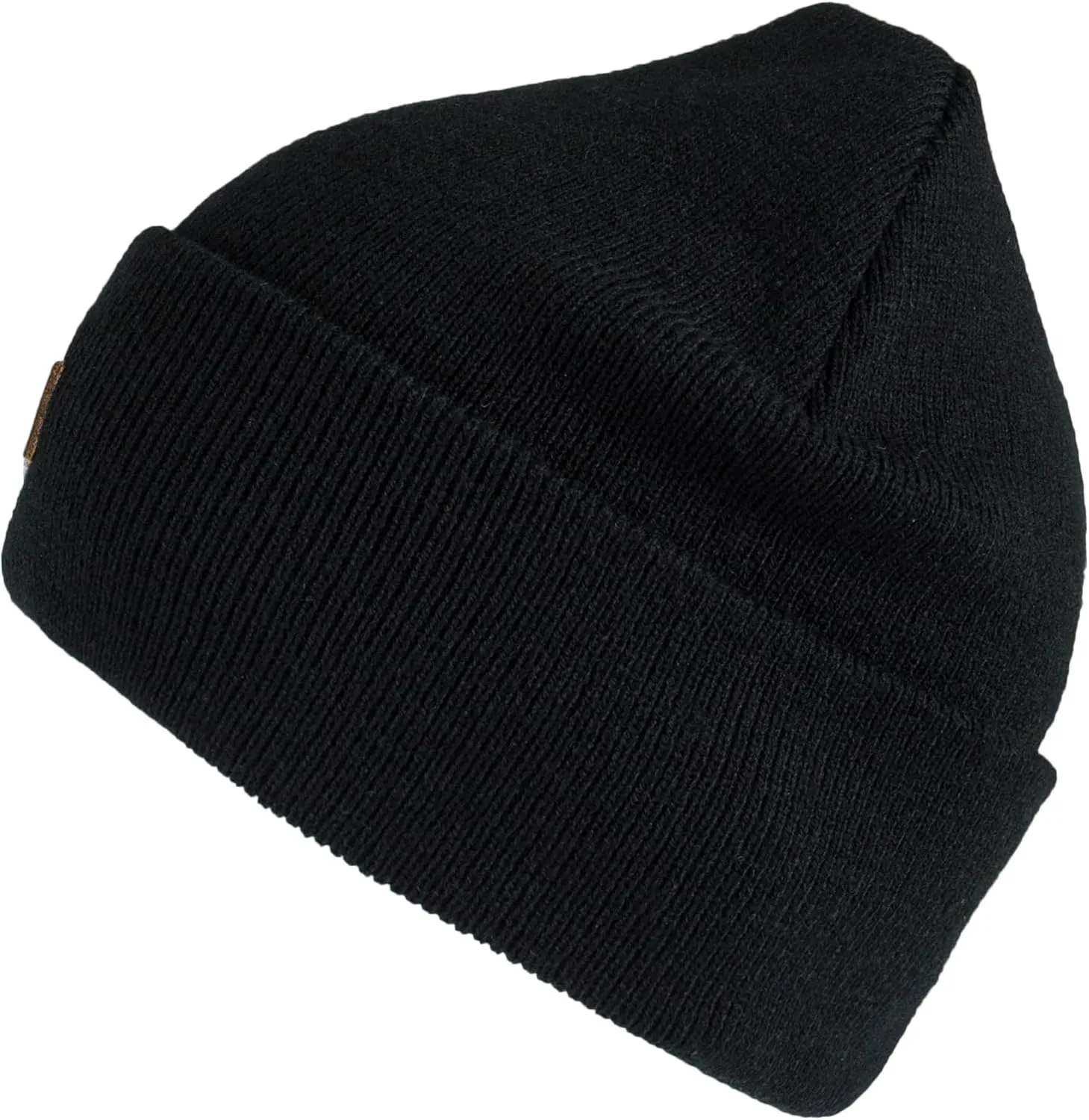 Levi's All Season Comfy Leather Logo Patch Cuffed Hero Beanie