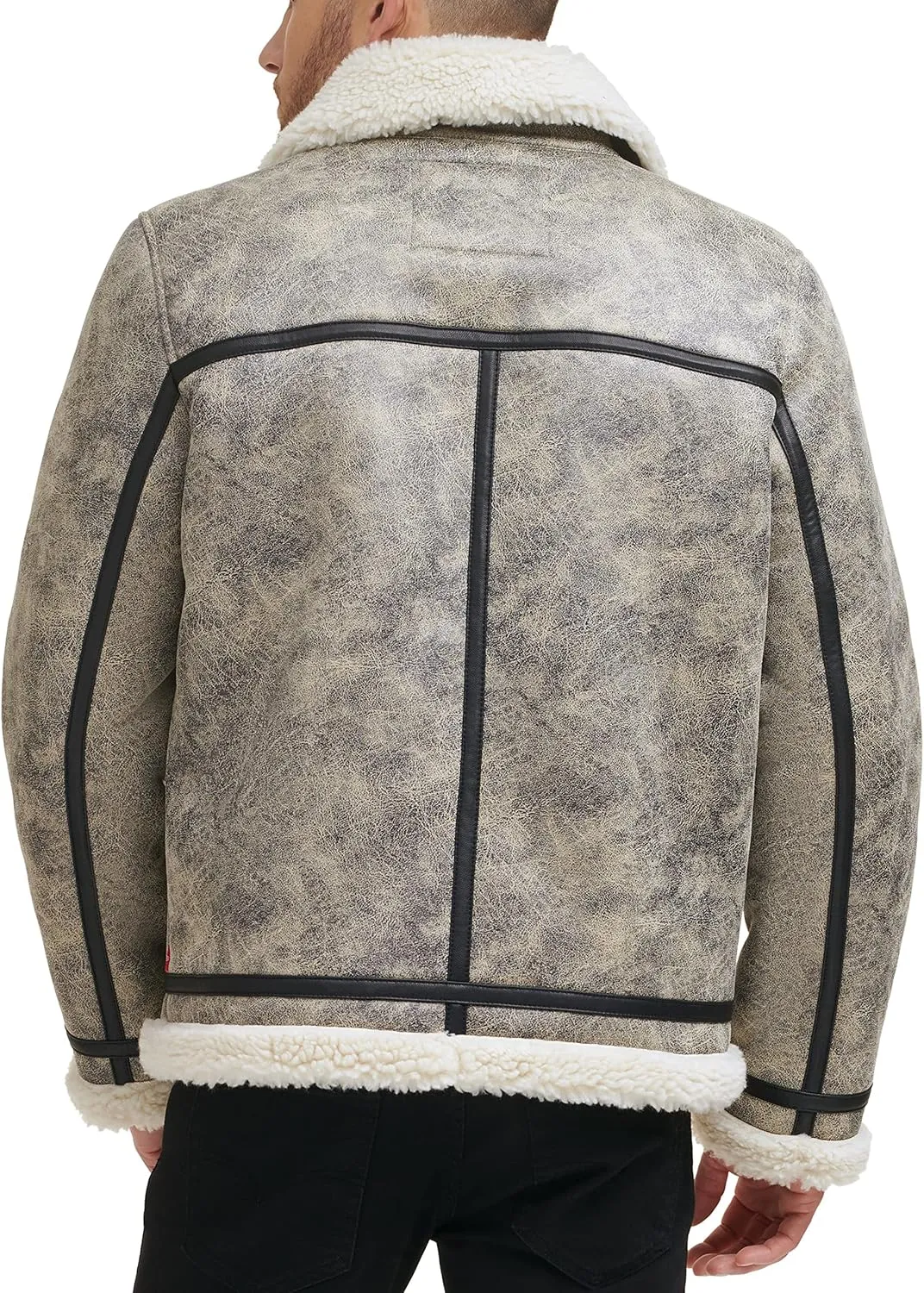 Levi's Men's Faux Shearling Rancher Aviator Jacket
