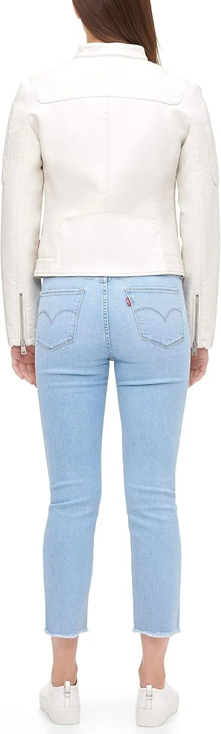 Levi's Women's Faux Leather Motocross Racer Jacket (Standard and Plus)