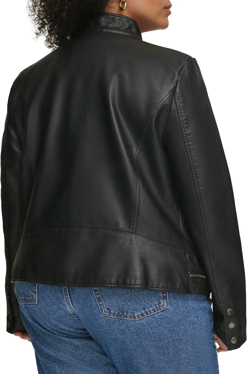 Levi's womens Faux Leather Motocross Racer Jacket (Standard and Plus)