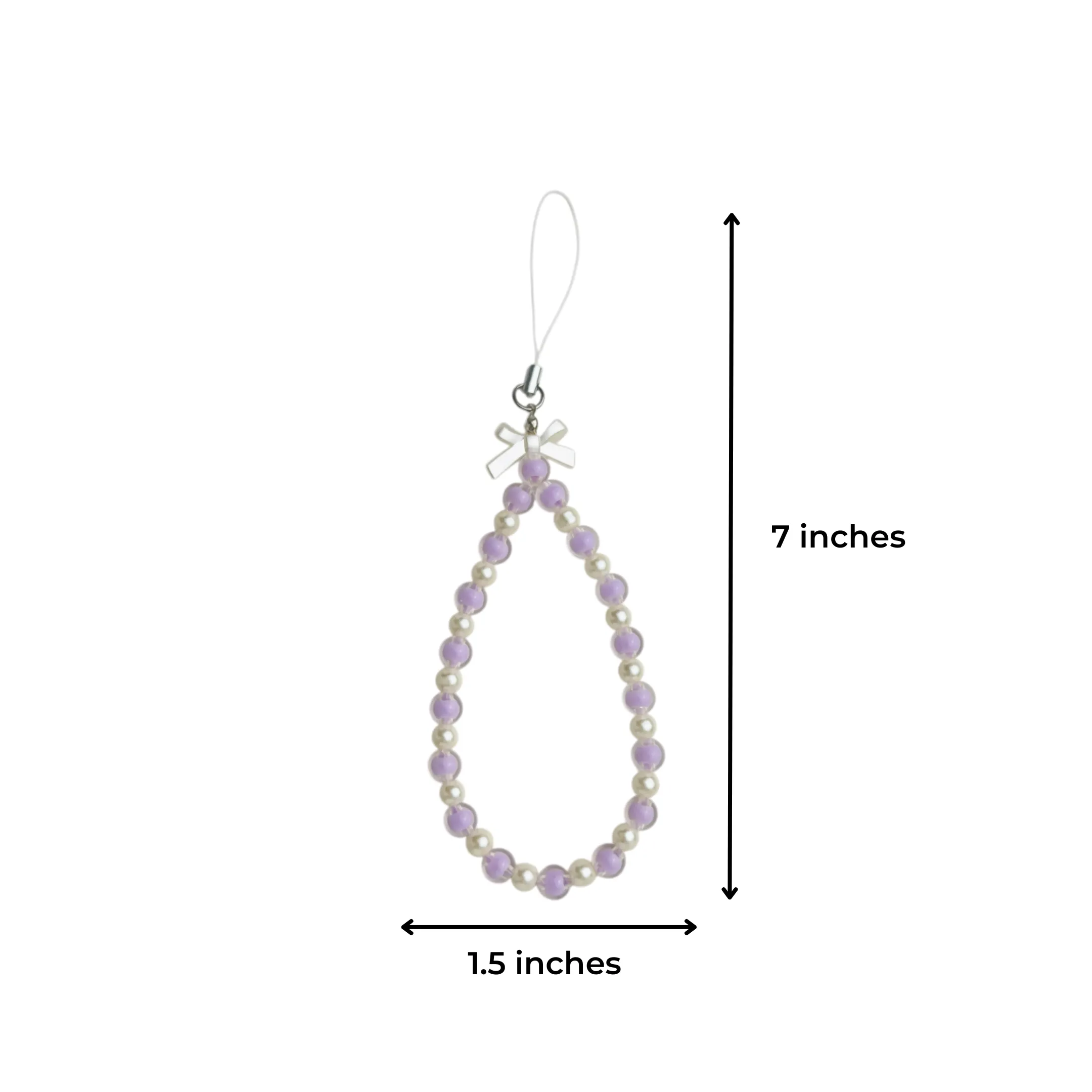 Lilac Pearl Bow Phone Charm