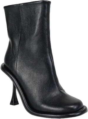 Liliana Women's Stiletto Mid Elastic Round Toe Ankle Boots with Side Zipper Stretch Boots Sexy Stiletto Heel Ankle Boots BALBOA-1