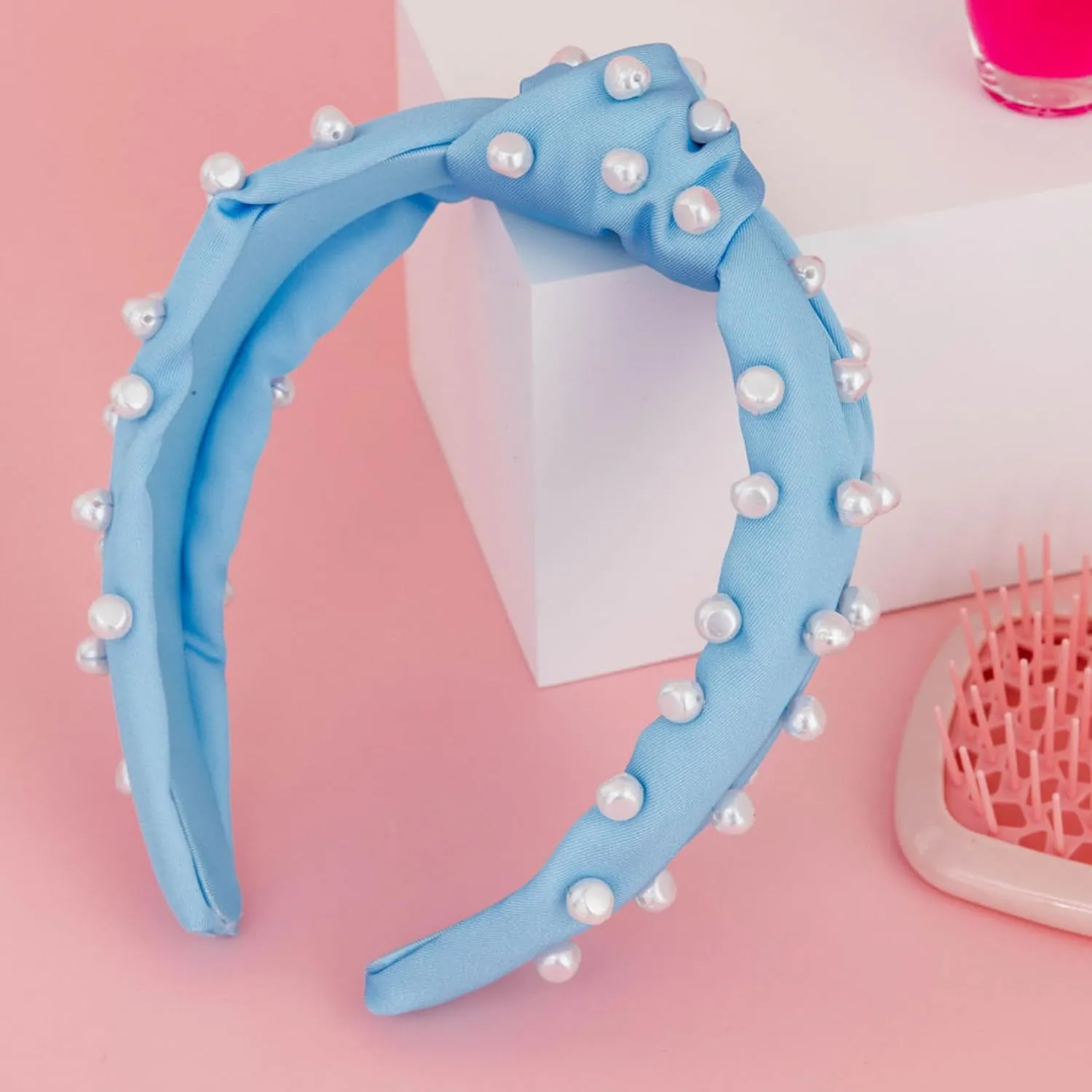 Lilly Pulitzer Top Knot Headband for Women, Colorful Knotted Headband, Cute Hair Accessories for Women & Girls (Hydra Blue)