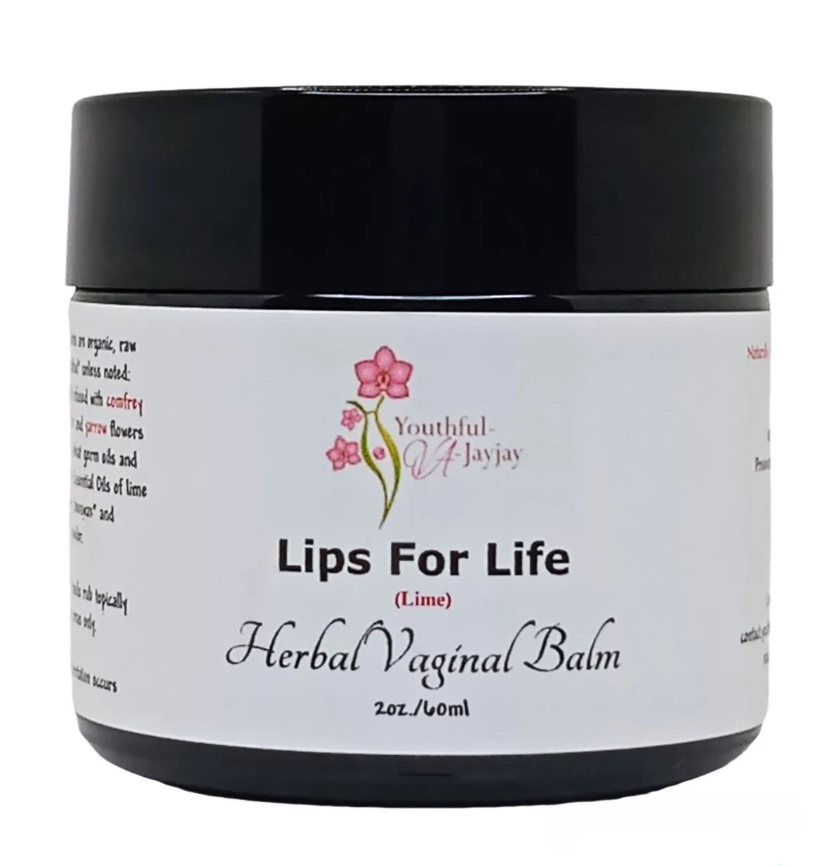 LIPS FOR LIFE: Organic Herbal Vaginal Balm, #1, Lime, 2oz.