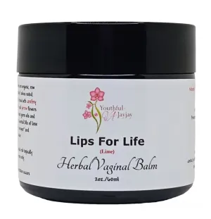 LIPS FOR LIFE: Organic Herbal Vaginal Balm, #1, Lime, 2oz.
