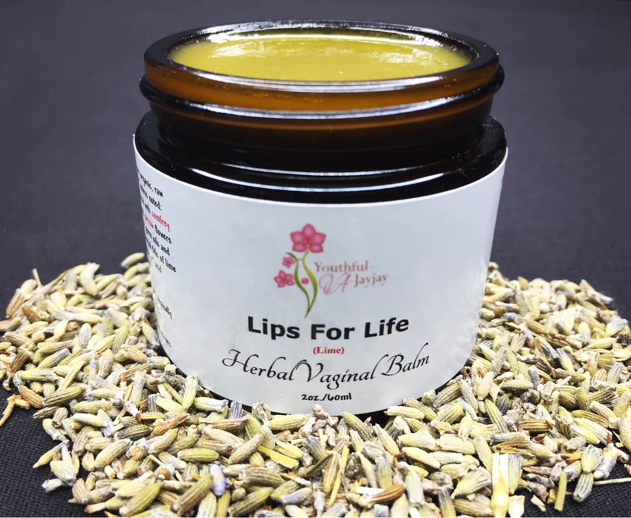 LIPS FOR LIFE: Organic Herbal Vaginal Balm, #1, Lime, 2oz.