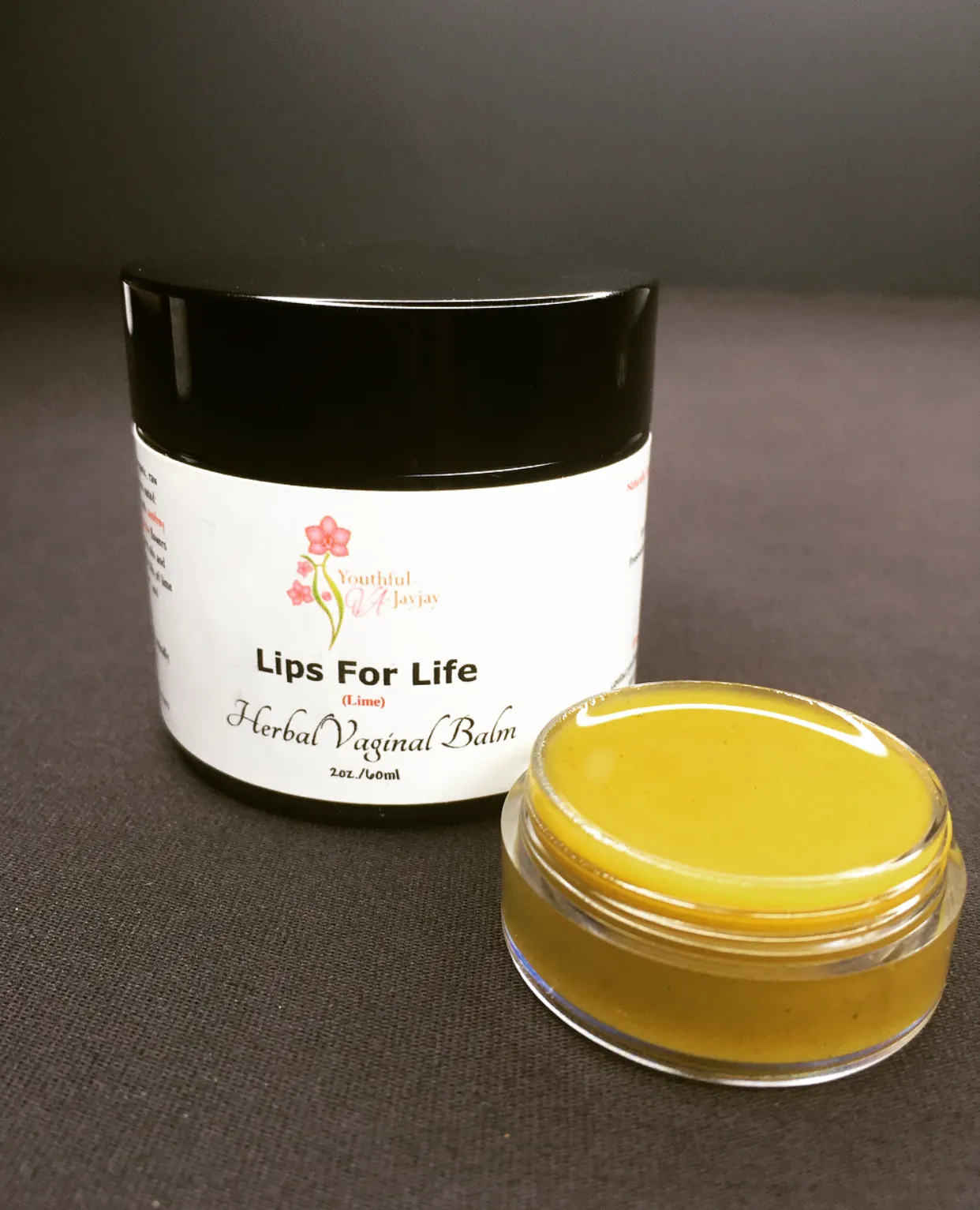 LIPS FOR LIFE: Organic Herbal Vaginal Balm, Antimicrobial, #1, Lime, Sample 10ml