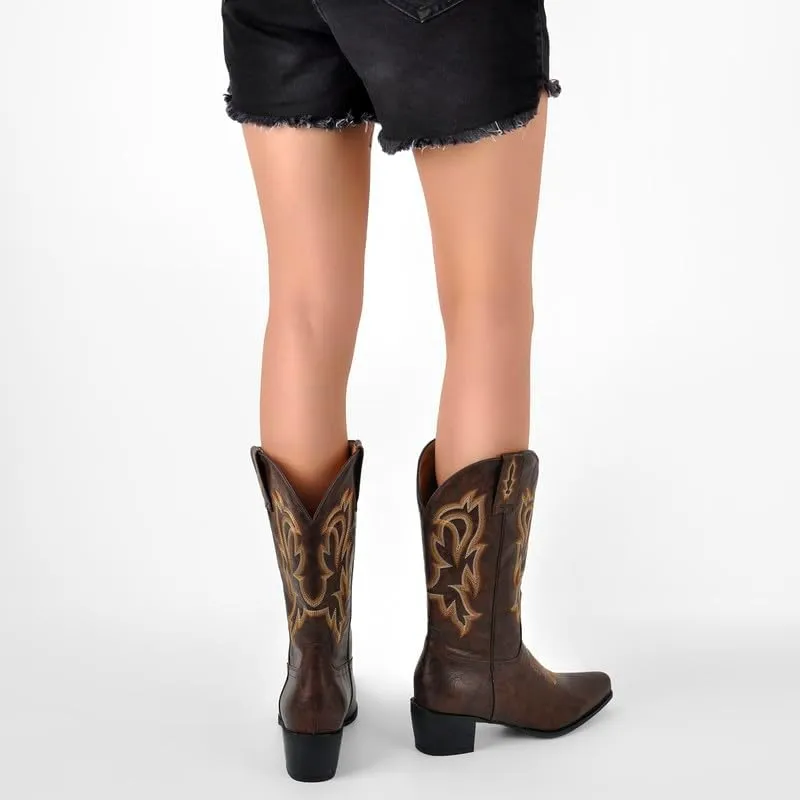 LISHAN Women's Western Boots Cowboy Cowgirl Boots