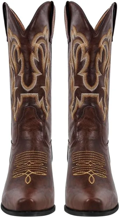 LISHAN Women's Western Boots Cowboy Cowgirl Boots