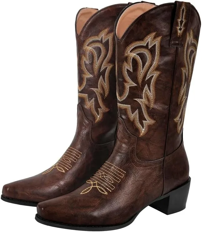 LISHAN Women's Western Boots Cowboy Cowgirl Boots