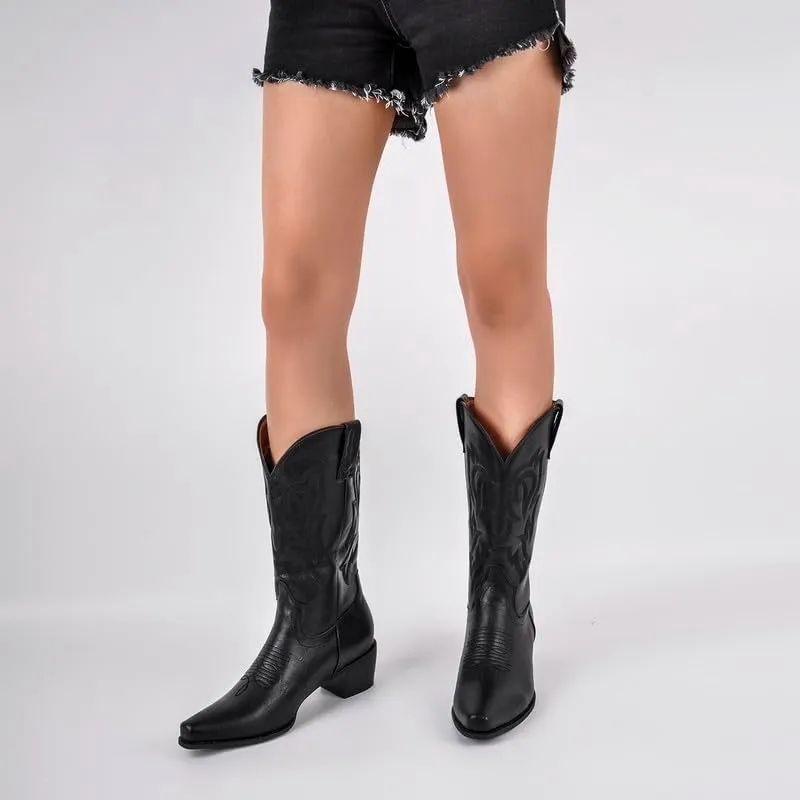 LISHAN Women's Western Boots Cowboy Cowgirl Boots