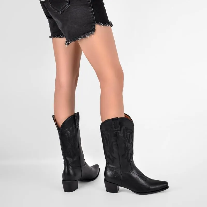 LISHAN Women's Western Boots Cowboy Cowgirl Boots