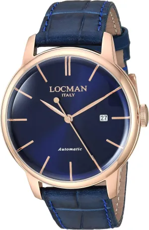 Locman Italy Men's 0255R02R-RRBLRGPB 1960 Collection Analog Display Automatic Self Wind Blue Watch