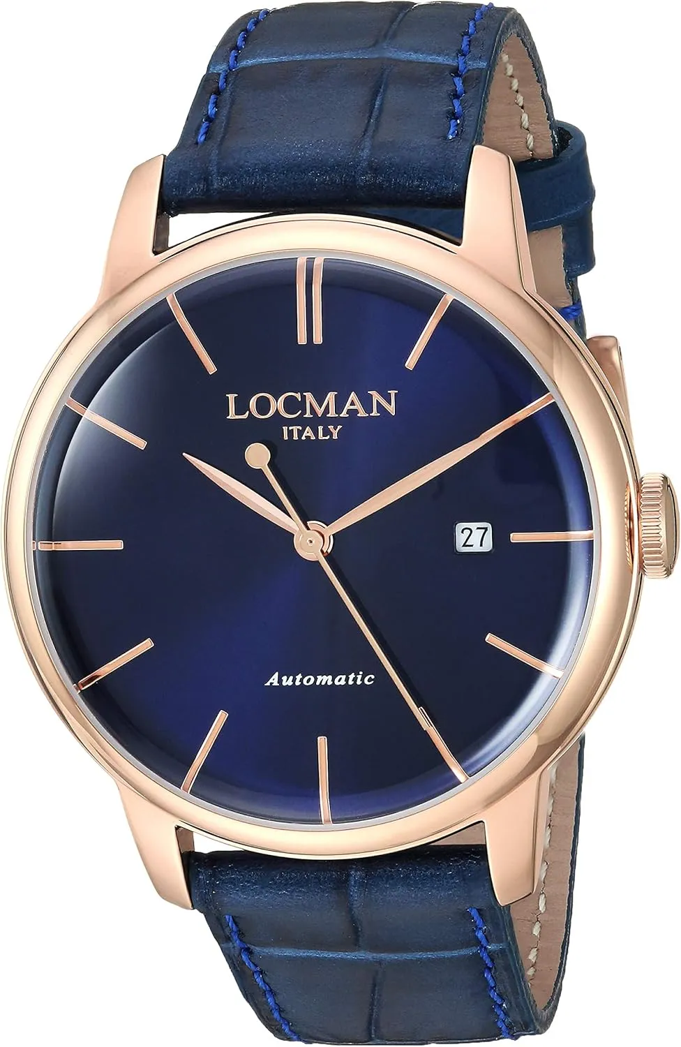 Locman Italy Men's 0255R02R-RRBLRGPB 1960 Collection Analog Display Automatic Self Wind Blue Watch