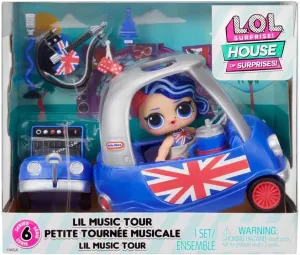 L.O.L. Surprise! OMG House of Surprises Lil Music Tour Playset with Cheeky Babe Collectible Doll and 8 Surprises, Dollhouse Accessories, Holiday Toy, Great Gift Kids Ages 4 5 6  Years Old & Collector