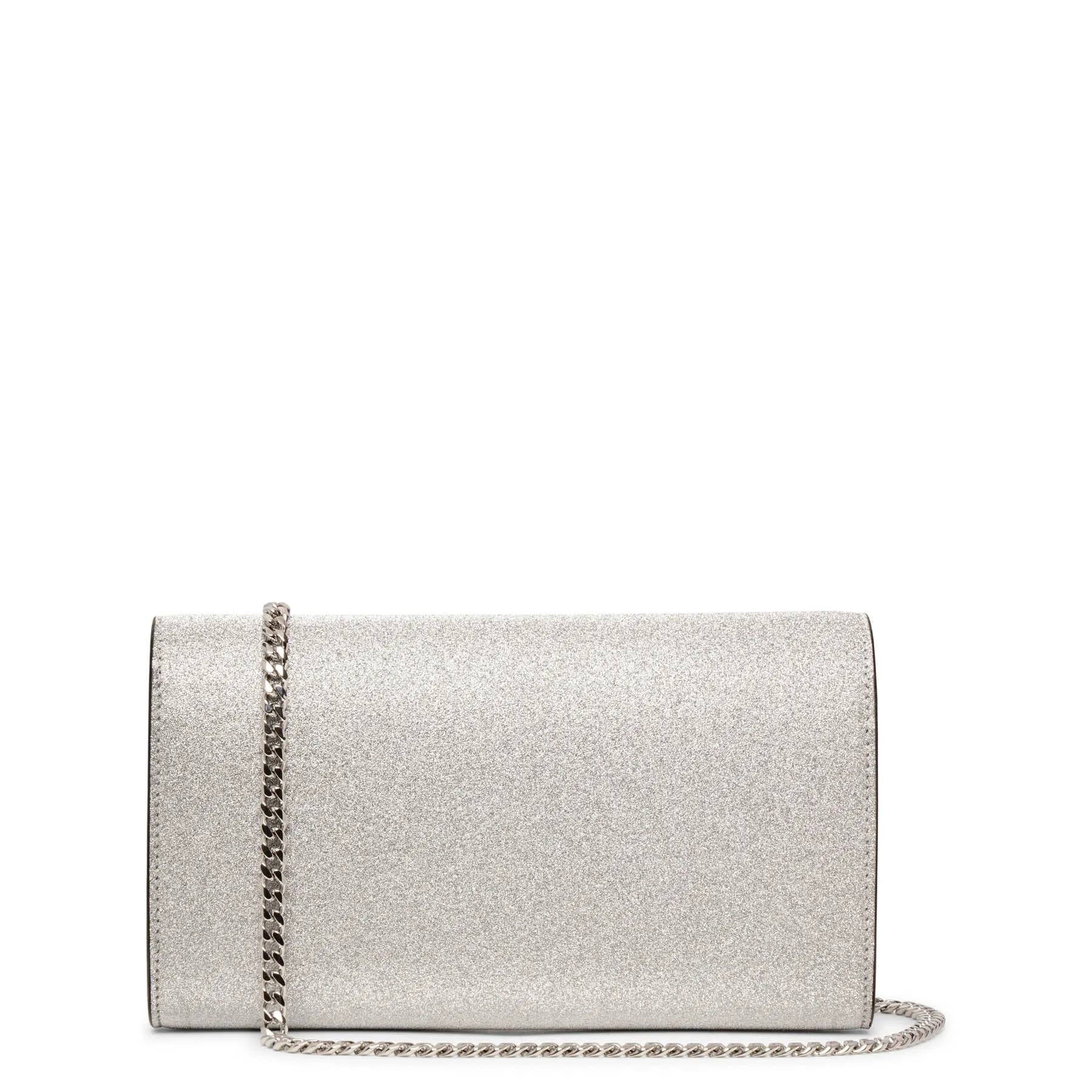 Loubi54 silver glitter wallet on chain