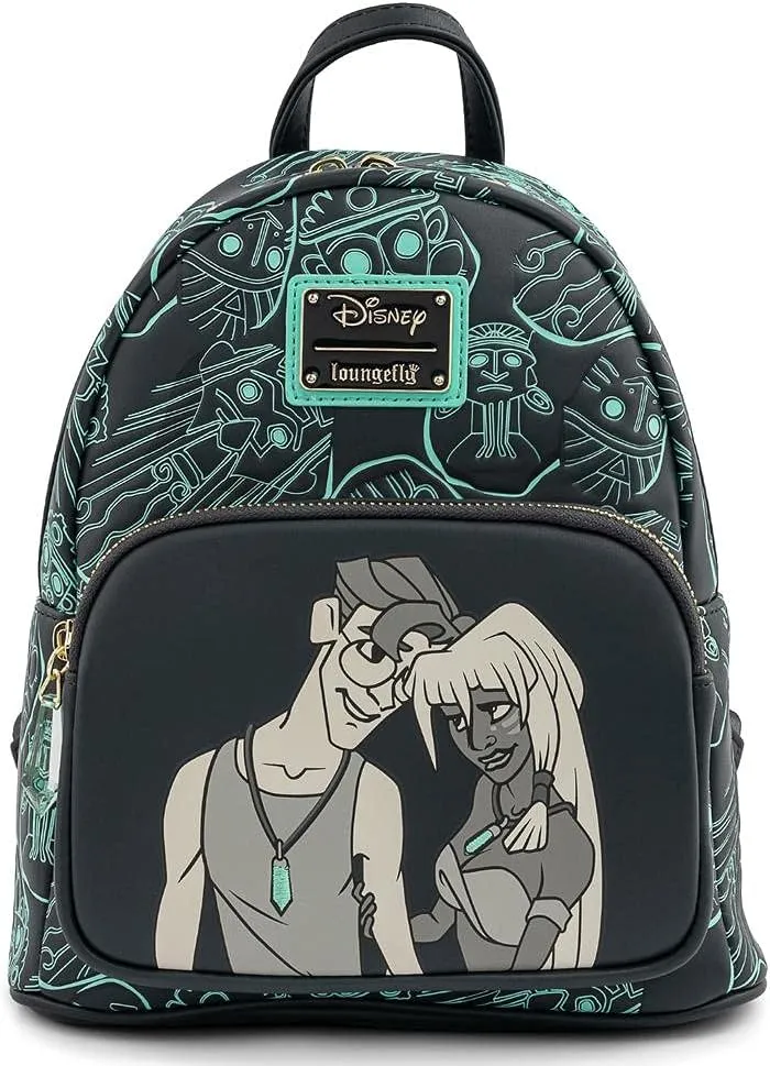 Loungefly Disney Atlantis 20th Anniversay Kida Milo Womens Double Strap Shoulder Bag Purse