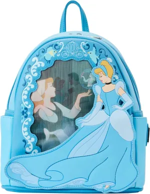 Loungefly Disney Cinderella Lenticular Princess Series Womens Double Strap Shoulder Bag Purse