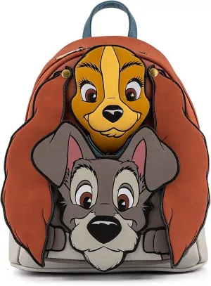 Loungefly Disney Lady and the Tramp Cosplay Womens Double Strap Shoulder Bag Purse, One Size, Multi