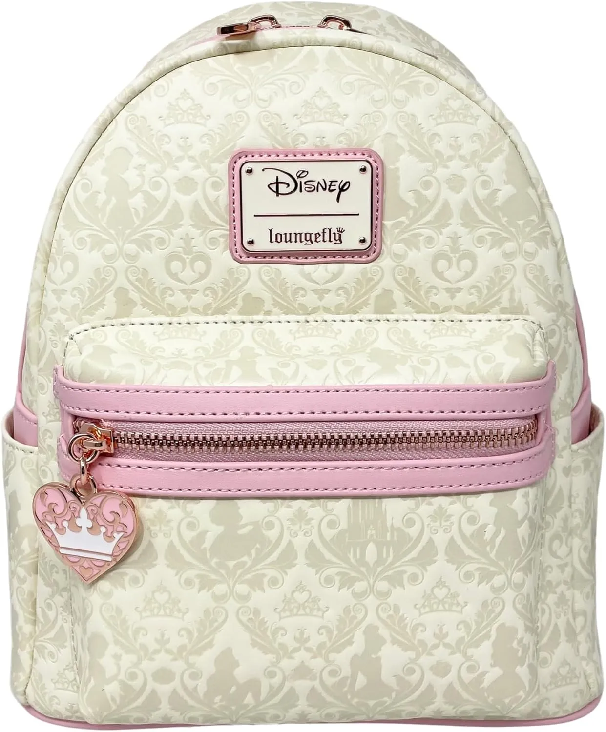 Loungefly Disney Princesses Damask Debossed Womens Double Strap Shoulder Bag Purse