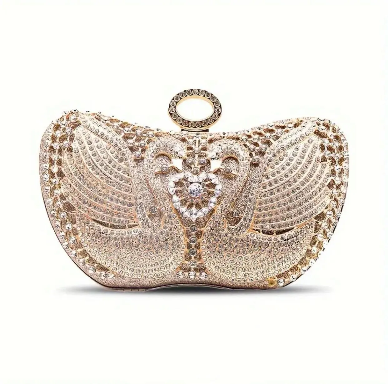 Love Birds Rhinestones Clutch Purse