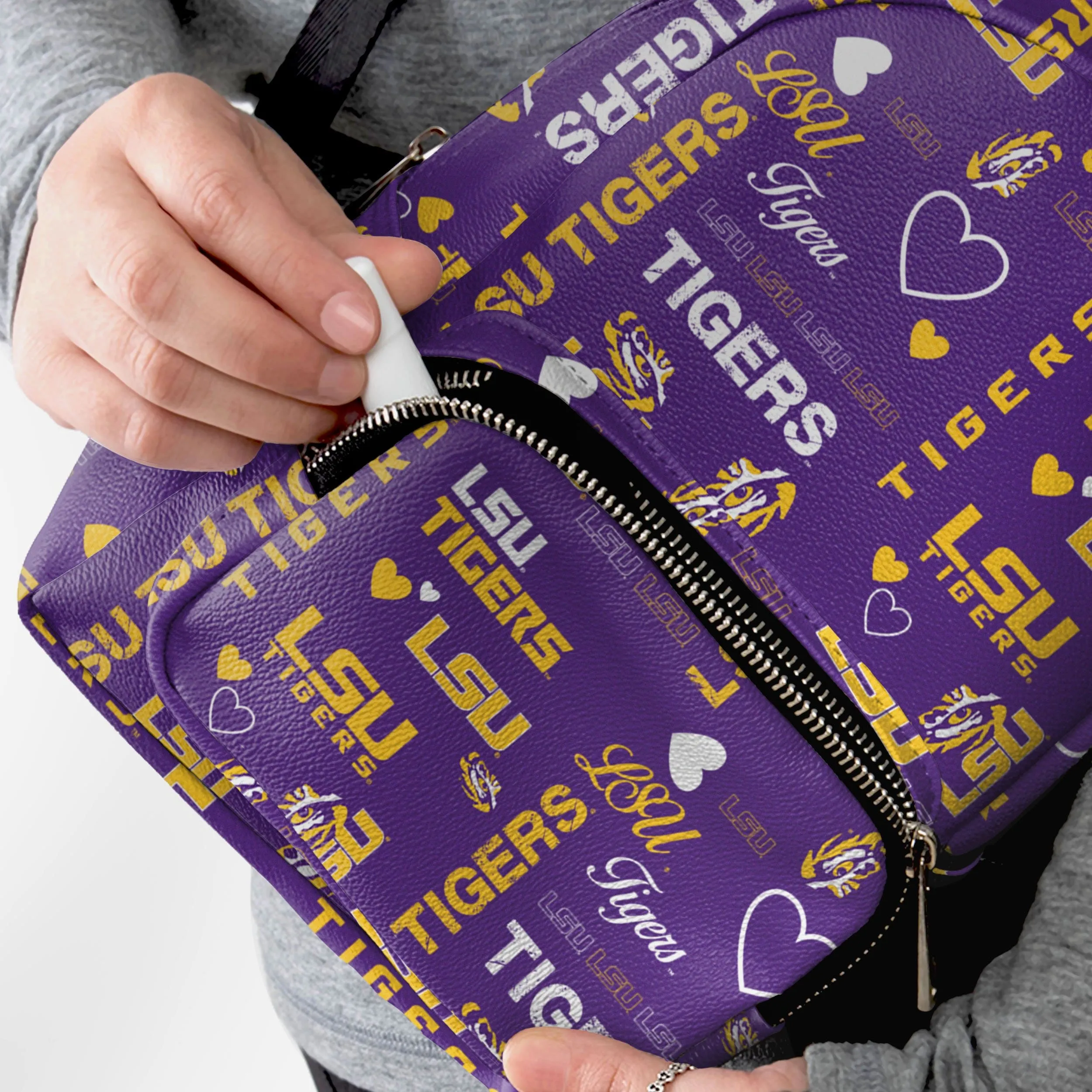 LSU Tigers Logo Love Mini Backpack