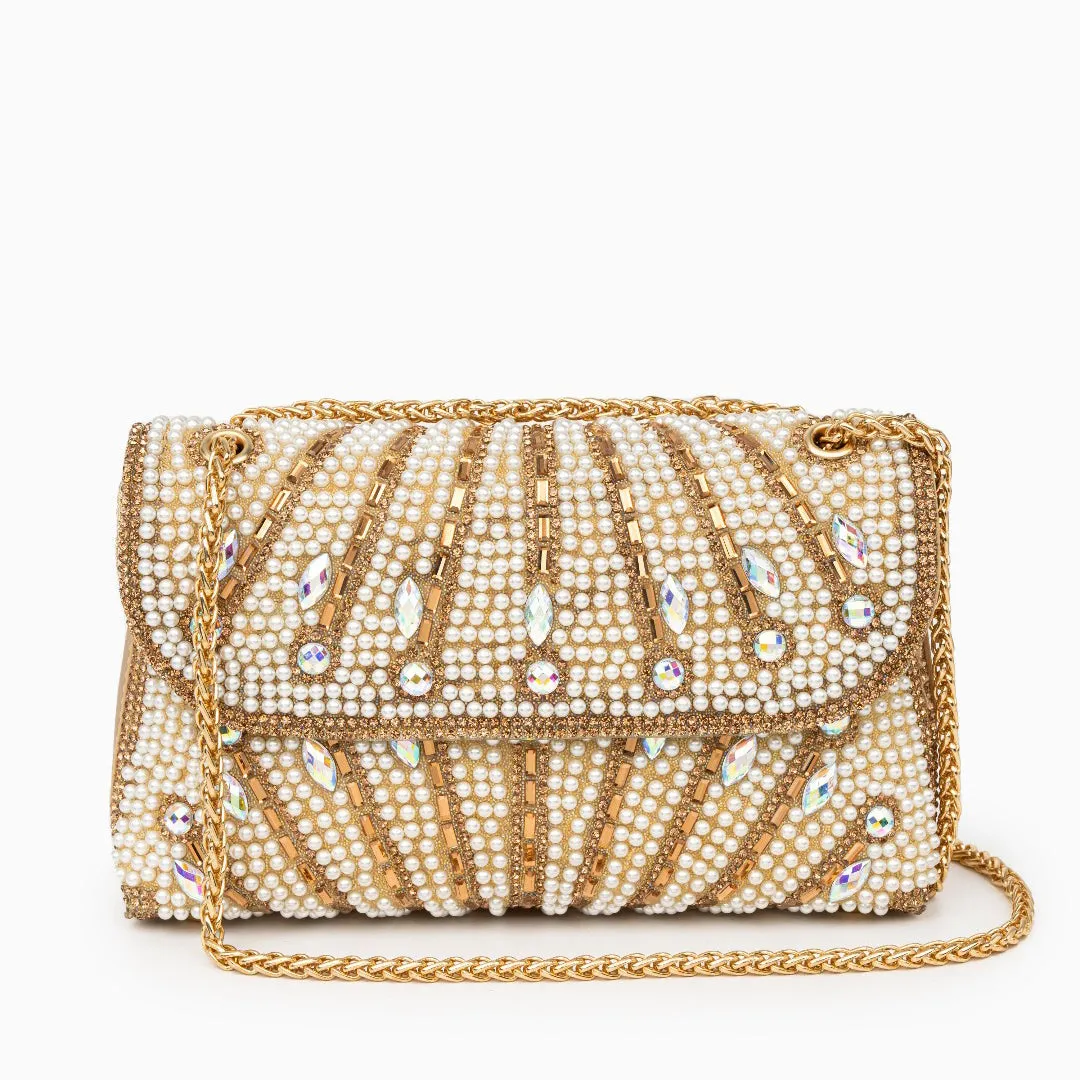 Luciana Rhinestones Clutch Bag
