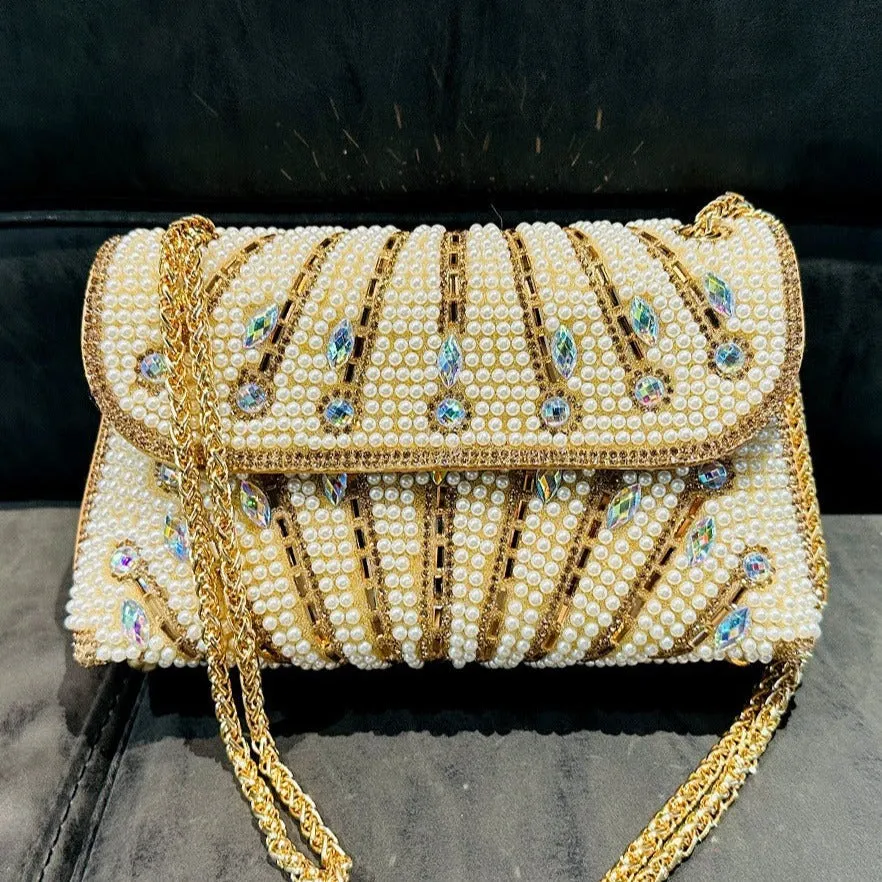 Luciana Rhinestones Clutch Bag