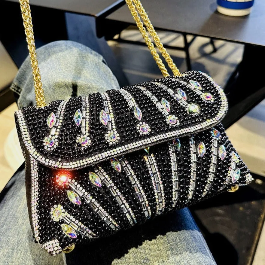 Luciana Rhinestones Clutch Bag