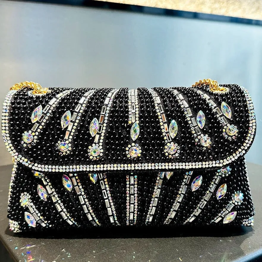Luciana Rhinestones Clutch Bag
