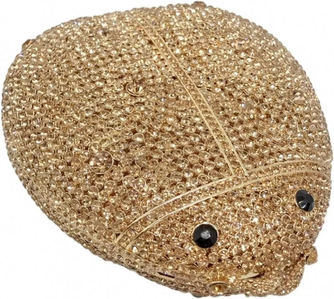 Luxury Beetle Shaped Rhinestone Clutch Diamond Evening Bag Women Crystal Clutch Purse Wedding Party Sparkly Handbag