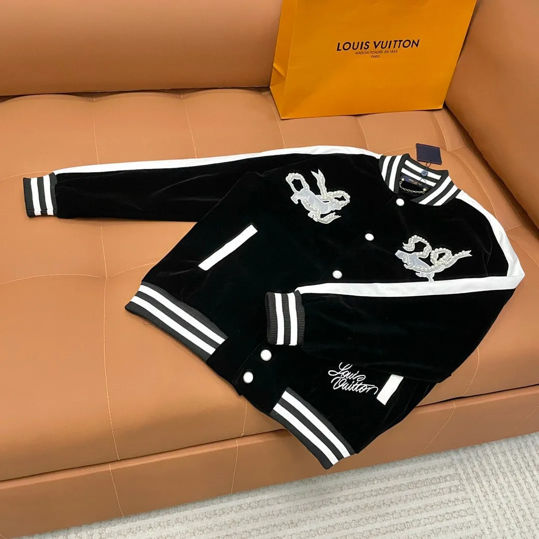 LV DENIM VELVET SOUVENIR JACKET INDIGO 1AGIMJ
