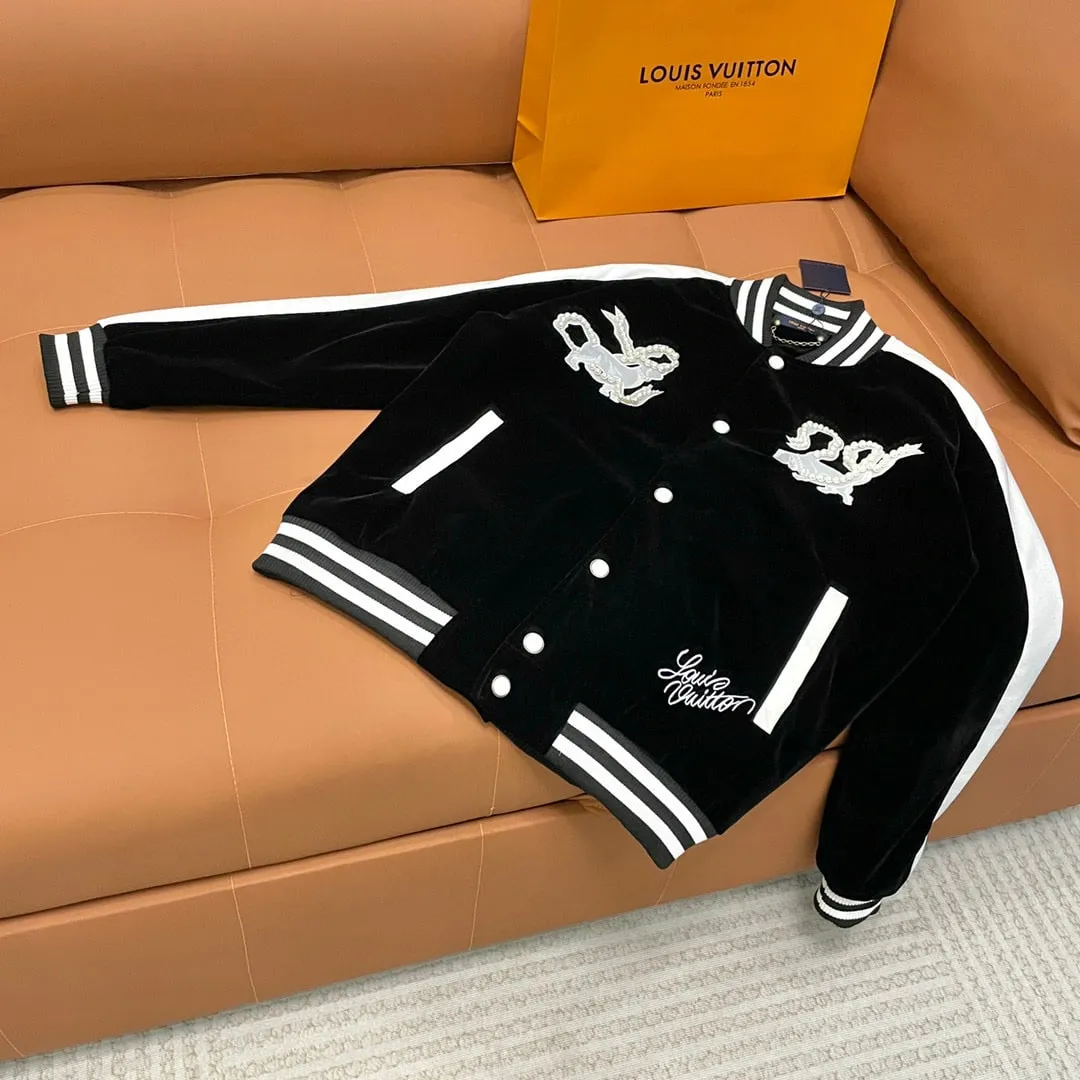 LV DENIM VELVET SOUVENIR JACKET INDIGO 1AGIMJ