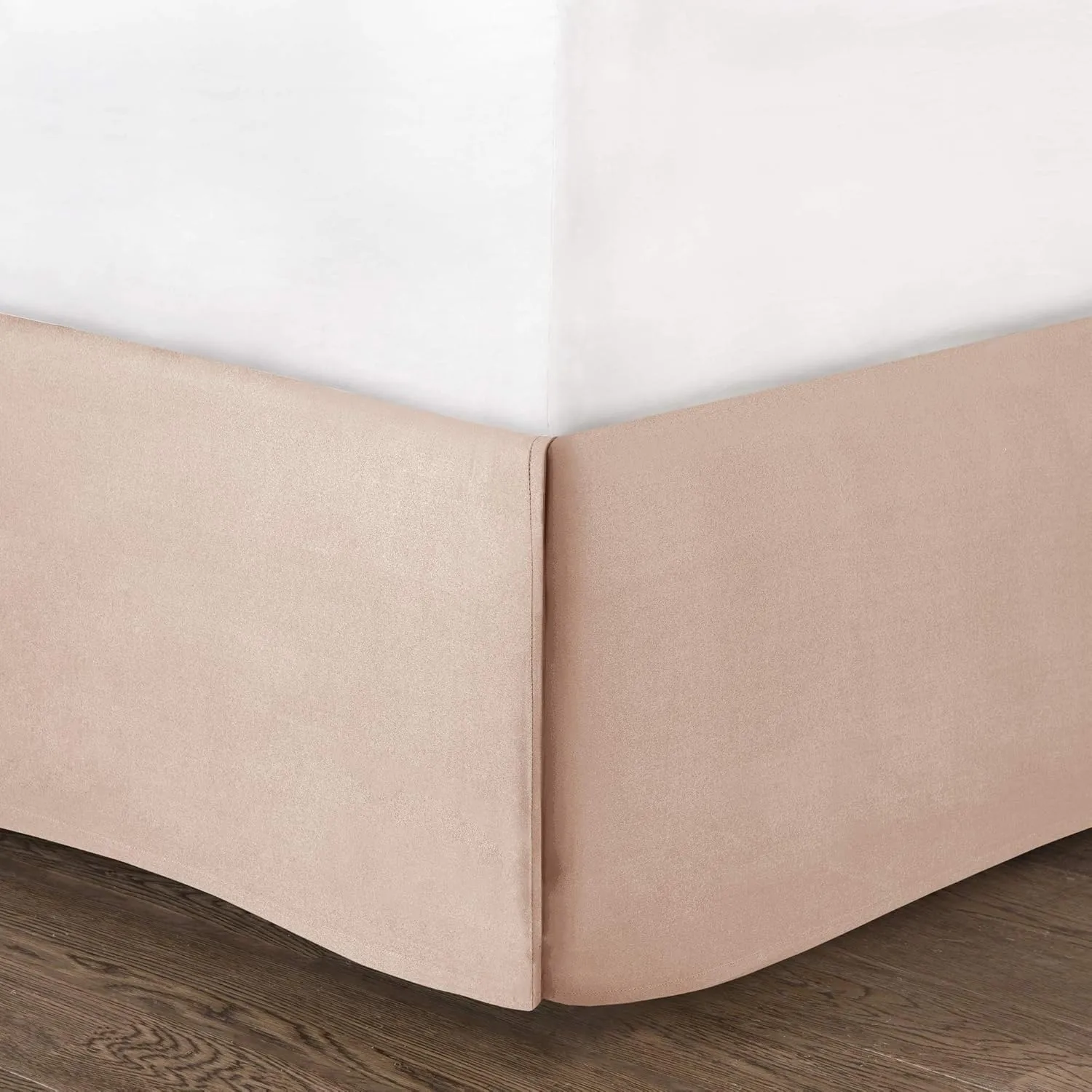 Madison Park Essentials Room in a Bag Faux Silk Comforter Set-Luxe Diamond Tufting All Season Bedding, Matching Curtains, Decorative Pillows, Cal King(104"x92"), Blush 24 Piece (MPE10-811)